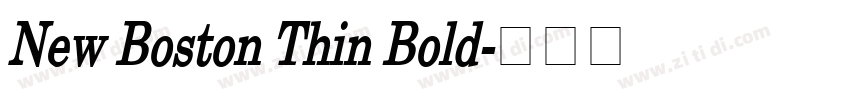 New Boston Thin Bold字体转换